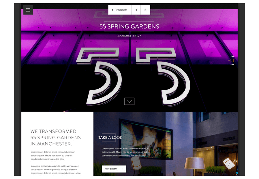 Sadvinalast created the website for construction company ARCO to present their services
